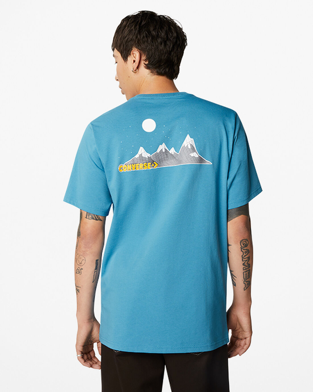 Converse Moon Mountain Graphic T-shirt Herr Blå | Sverige-27596