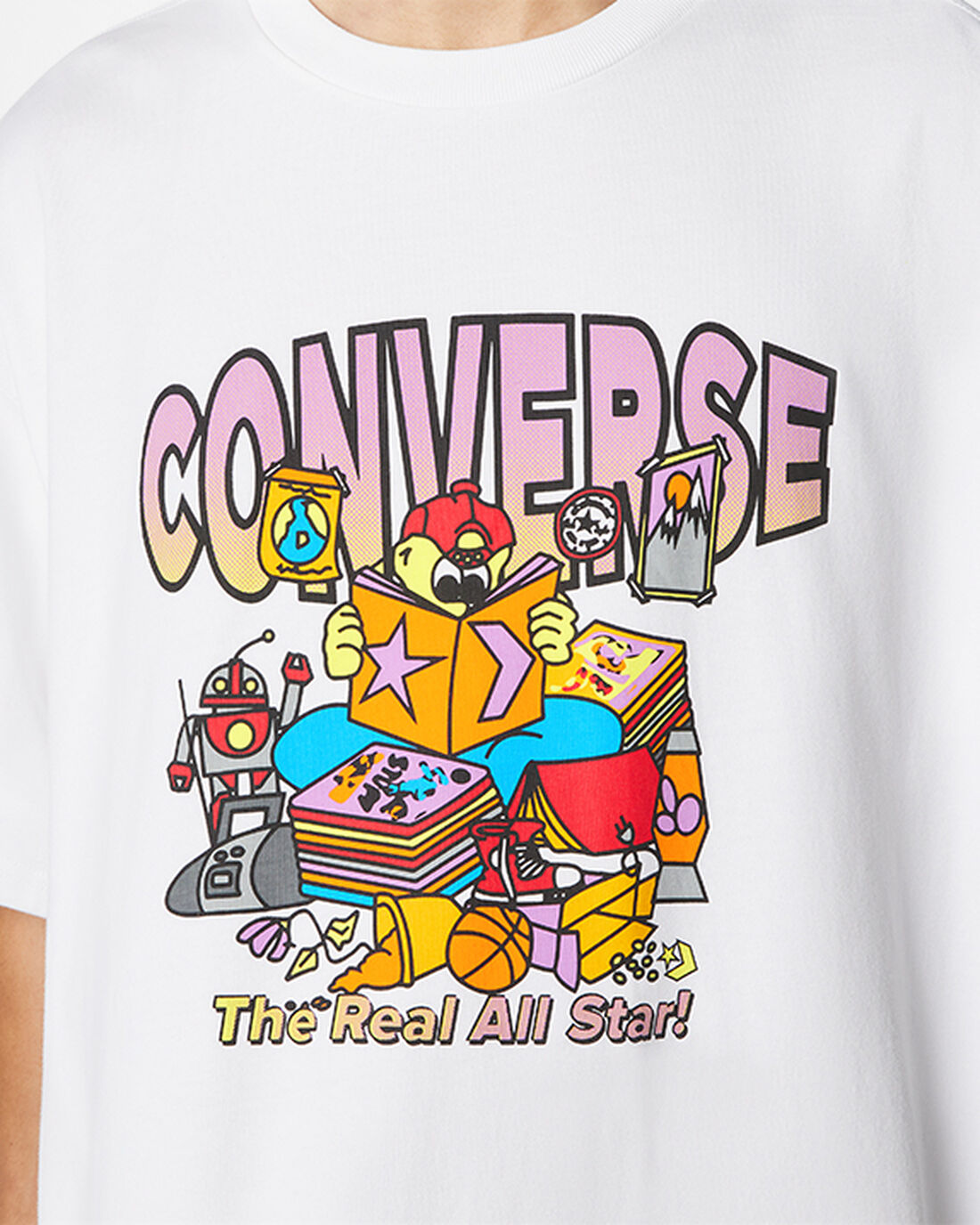 Converse Novelty Store Graphic T-shirt Herr Vita | Sverige-87946