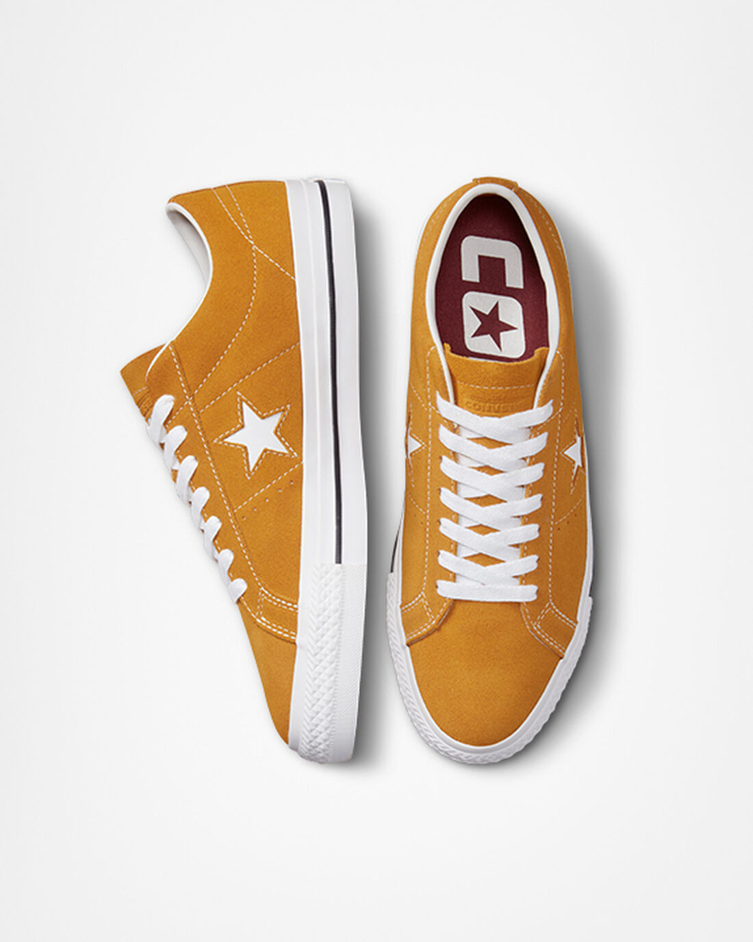 Converse One Star Pro Skateskor Dam Guld Orange/Vita/Svarta | Sverige-92713