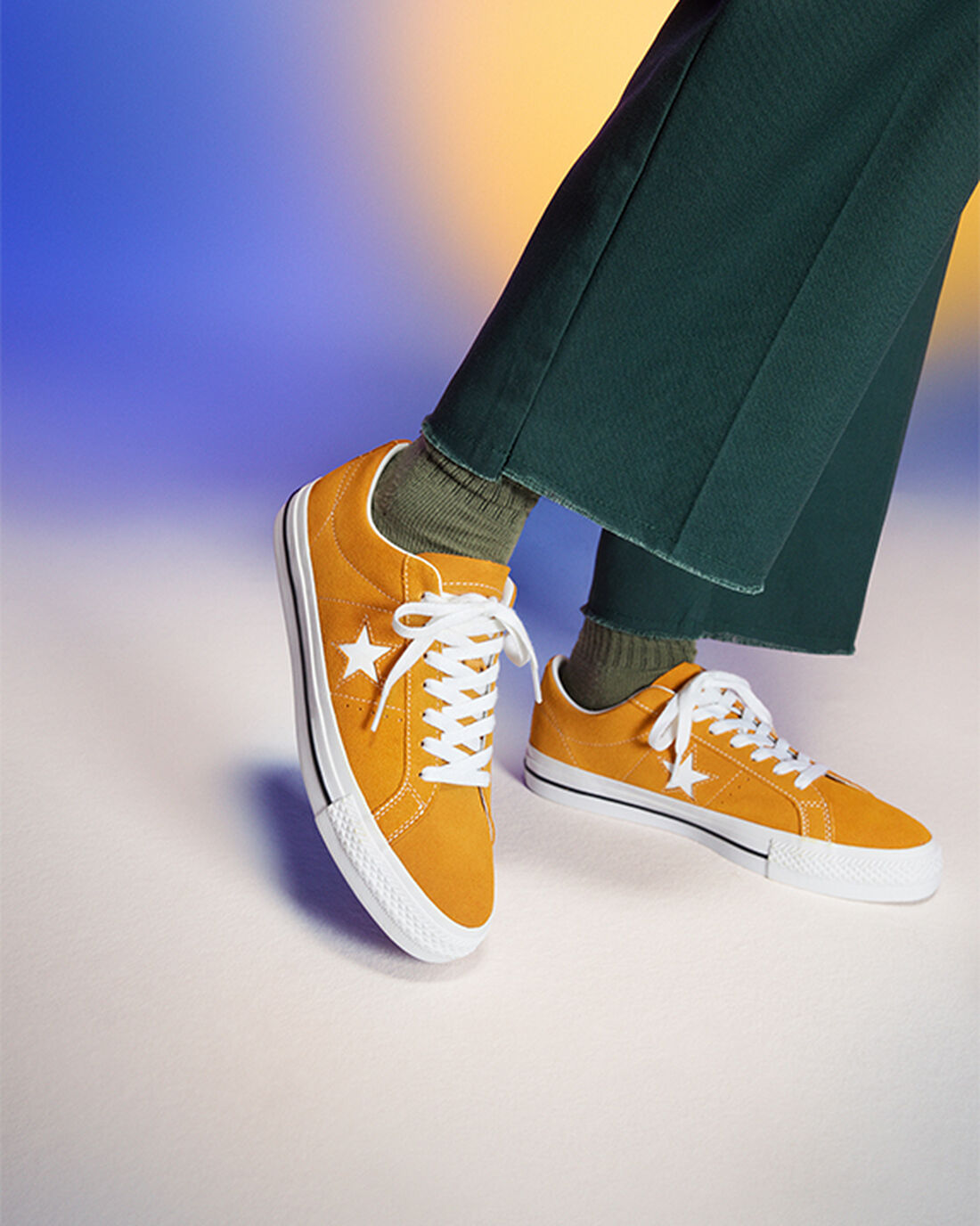 Converse One Star Pro Skateskor Dam Guld Orange/Vita/Svarta | Sverige-92713