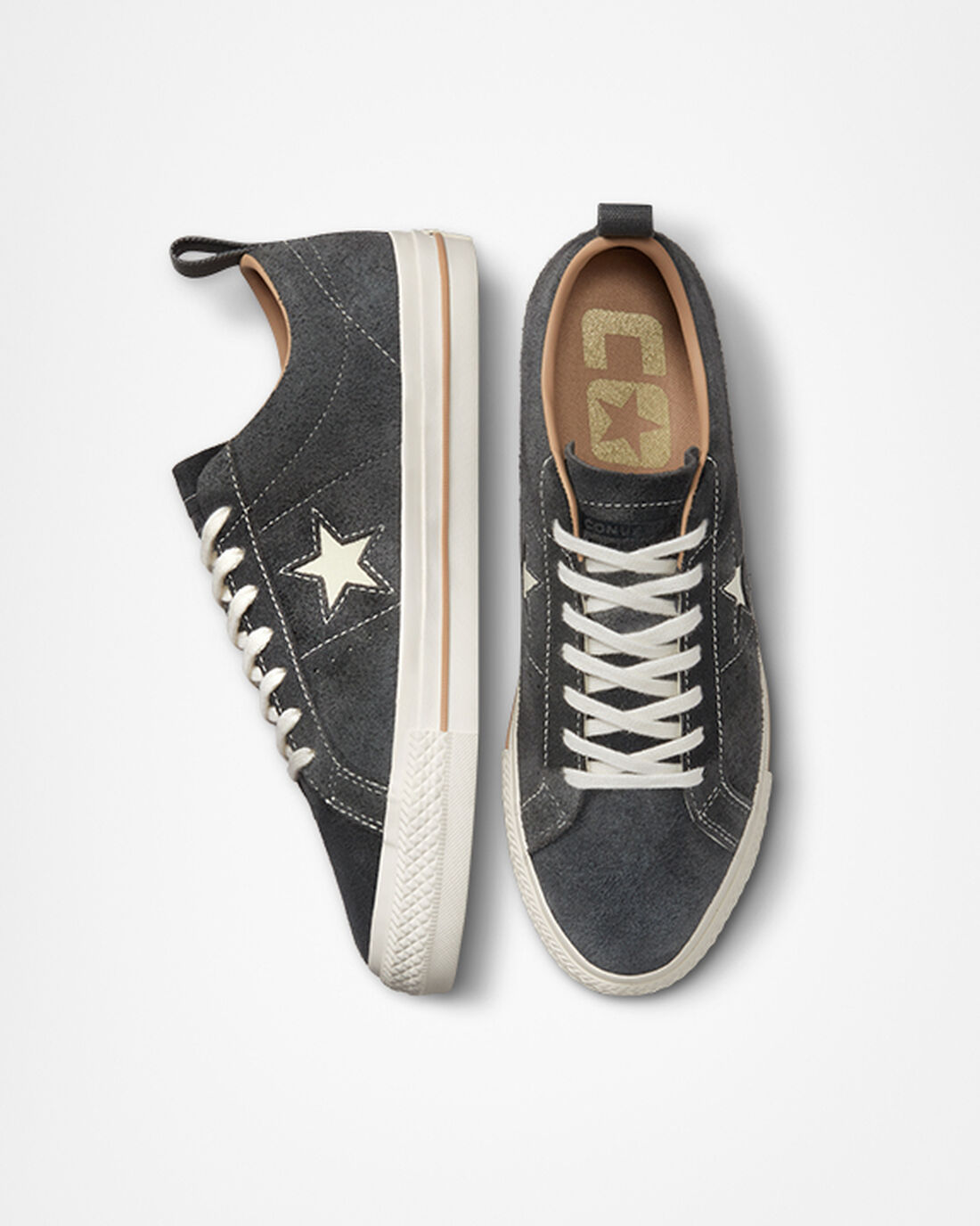 Converse One Star Pro Vintage Suede Skateskor Herr Grå/Bruna | Sverige-06753