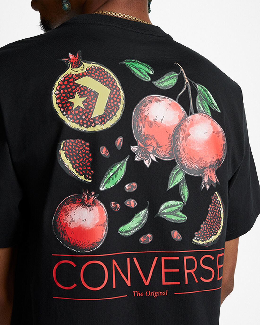 Converse Pomegranate Graphic T-shirt Herr Svarta | Sverige-46701