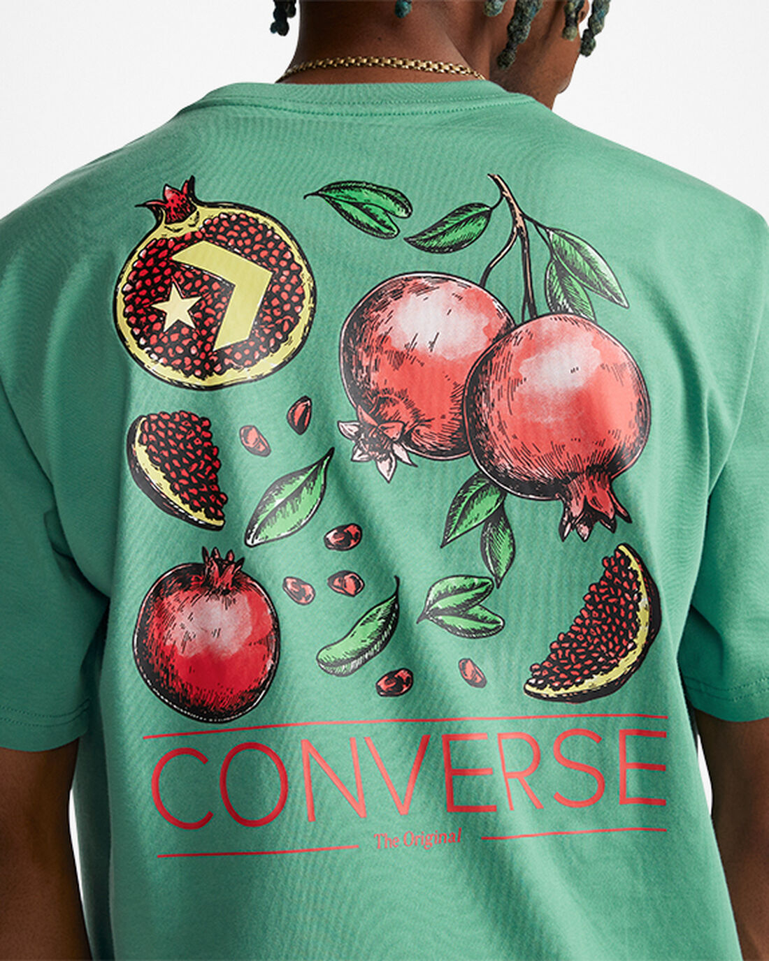 Converse Pomegranate Graphic T-shirt Herr Gröna | Sverige-48975