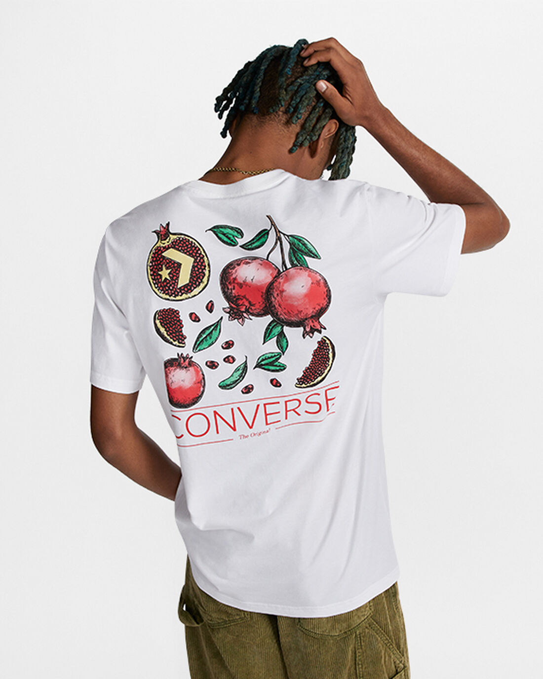 Converse Pomegranate Graphic T-shirt Herr Vita | Sverige-74230