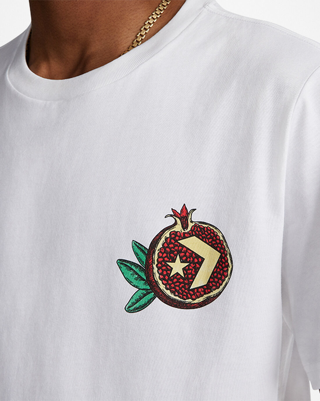 Converse Pomegranate Graphic T-shirt Herr Vita | Sverige-74230