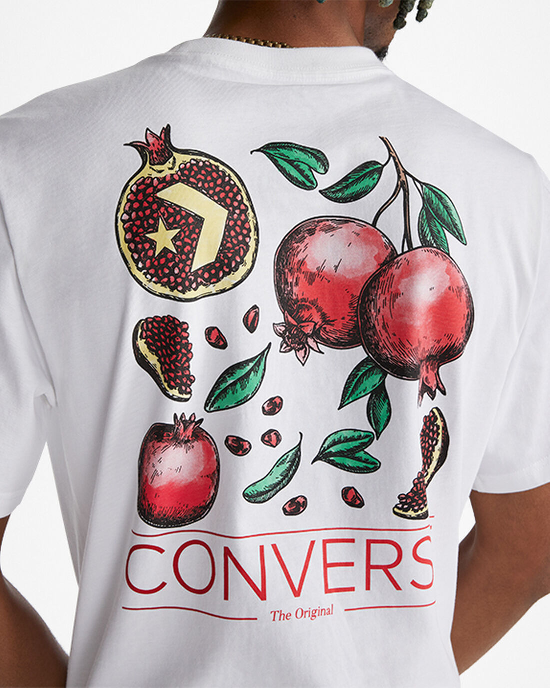 Converse Pomegranate Graphic T-shirt Herr Vita | Sverige-74230