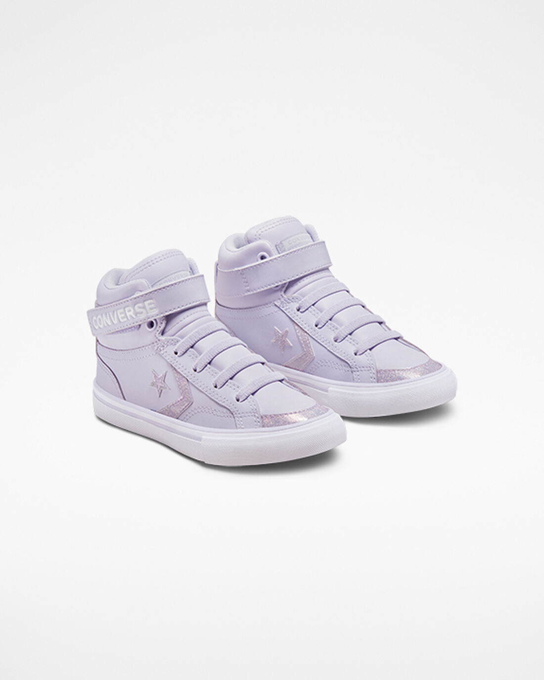 Converse Pro Blaze Rem Easy-On Glitter Höga Sneakers Tjej Lila/Lila | Sverige-85630