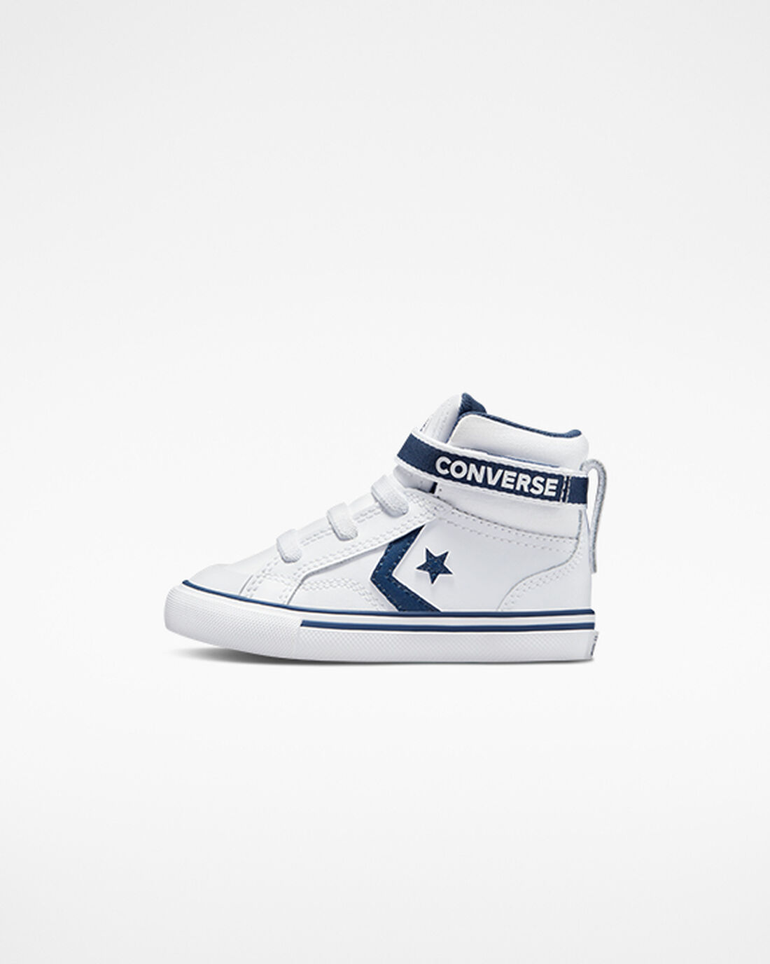 Converse Pro Blaze Rem Easy-On Varsity Club Höga Sneakers Tjej Vita/Marinblå/Vita | Sverige-73068