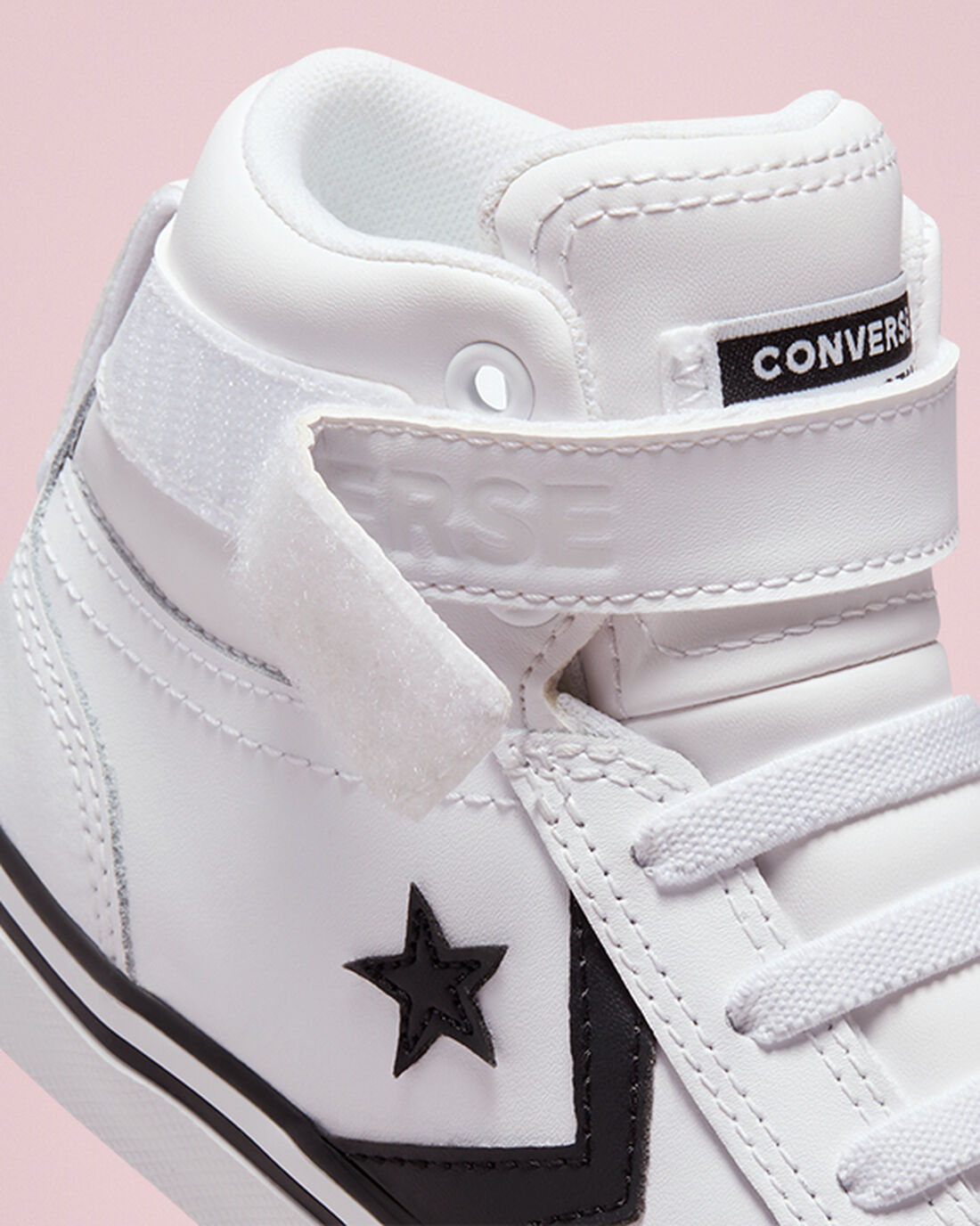 Converse Pro Blaze Rem Leather Höga Sneakers Tjej Vita/Svarta/Vita | Sverige-02791