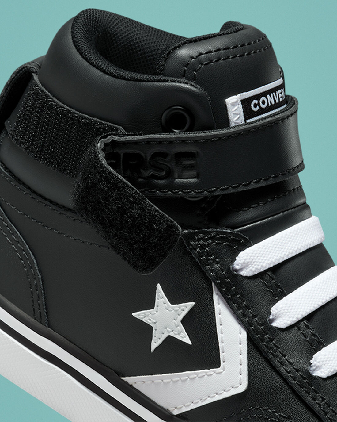 Converse Pro Blaze Rem Leather Höga Sneakers Tjej Svarta/Vita | Sverige-36427