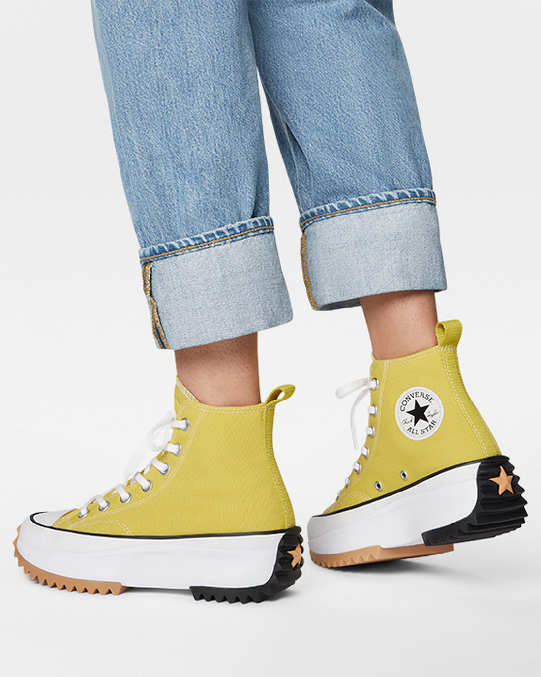 Converse Run Star Hike Höga Sneakers Dam Citron/Svarta/Vita | Sverige-23197