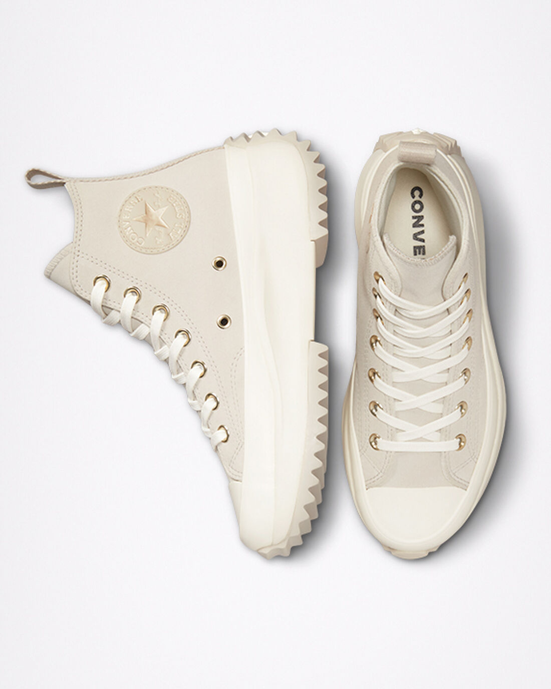 Converse Run Star Hike Höga Sneakers Dam Beige | Sverige-48295