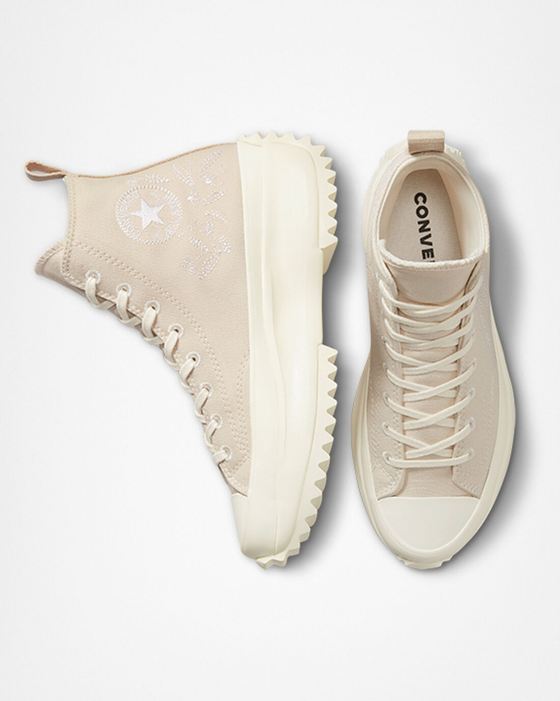 Converse Run Star Hike Höga Sneakers Dam Beige | Sverige-87392