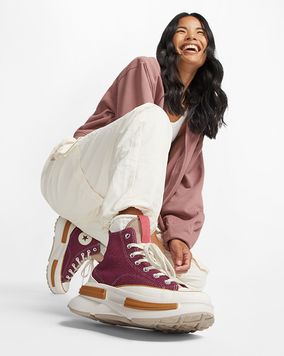 Converse Run Star Legacy CX Workwear Höga Sneakers Herr Rosa/Grå | Sverige-03246