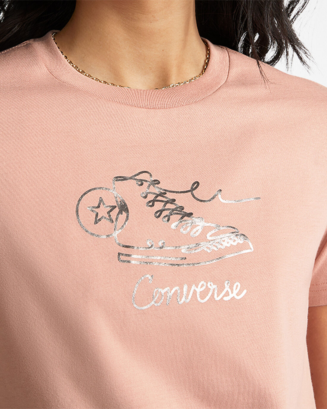 Converse Sneaker Graphic Slim-Fit T-shirt Dam Rosa | Sverige-40185