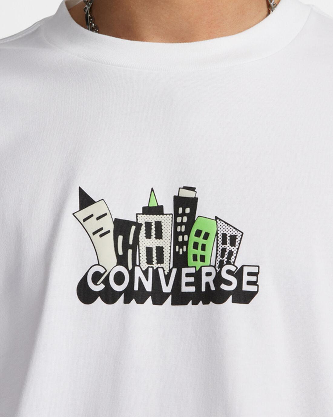 Converse Spring Up Graphic T-shirt Herr Vita | Sverige-28473