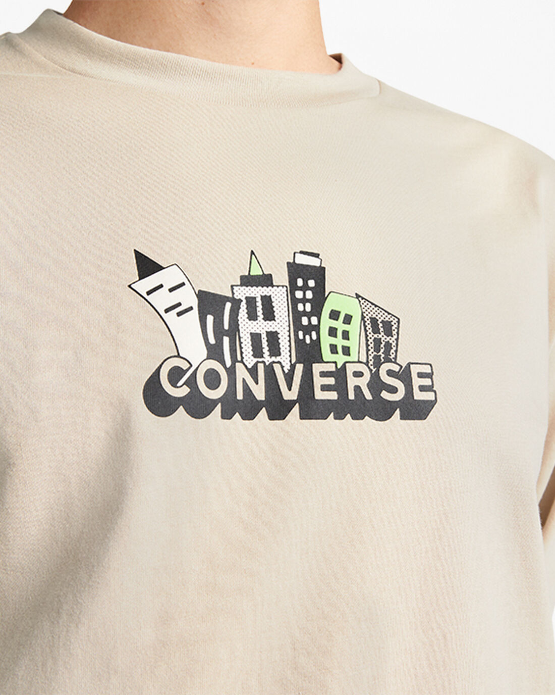 Converse Spring Up Graphic T-shirt Herr Grå | Sverige-42971