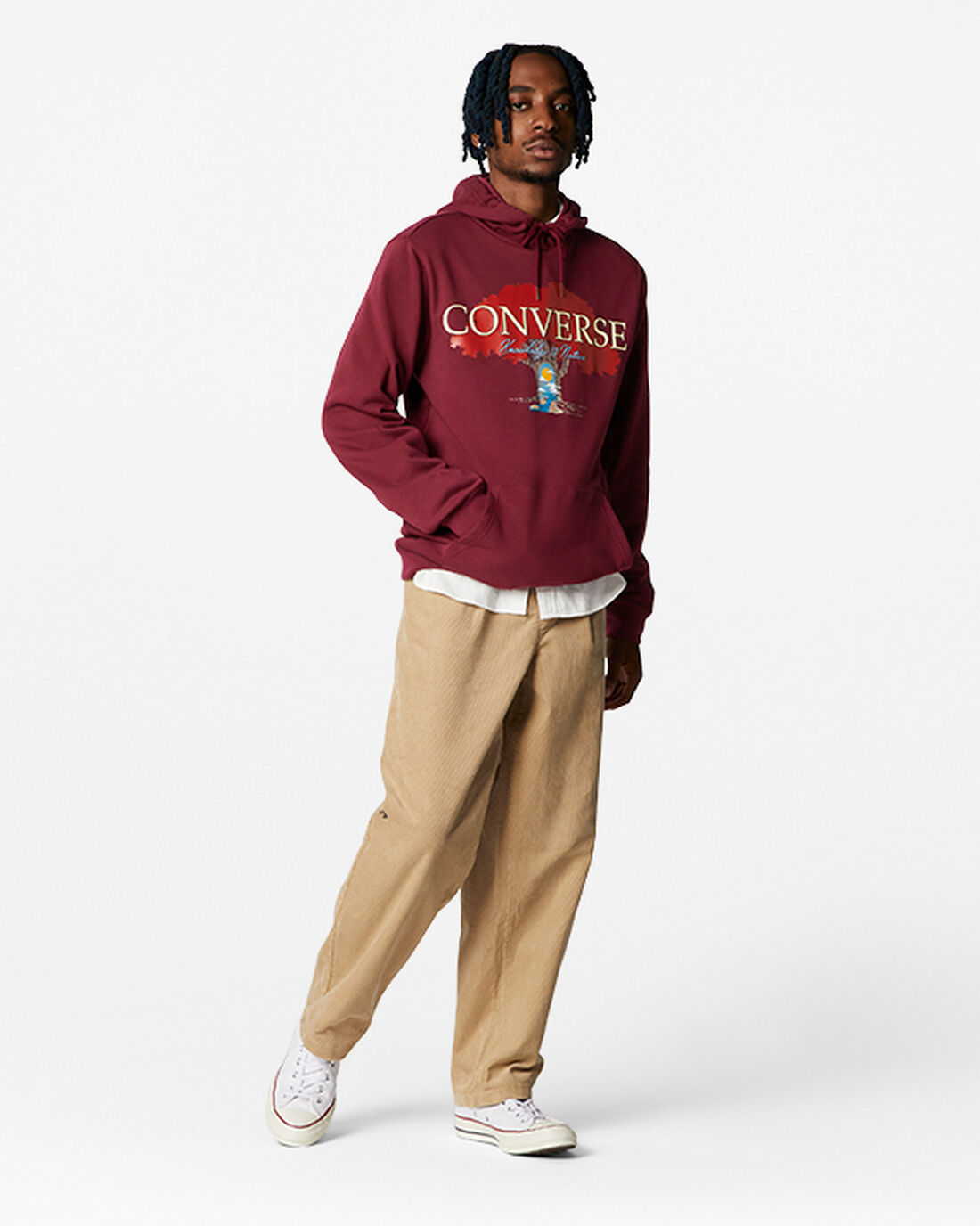 Converse Tree of Life Pullover Hoodie Herr MörkRöda | Sverige-81379