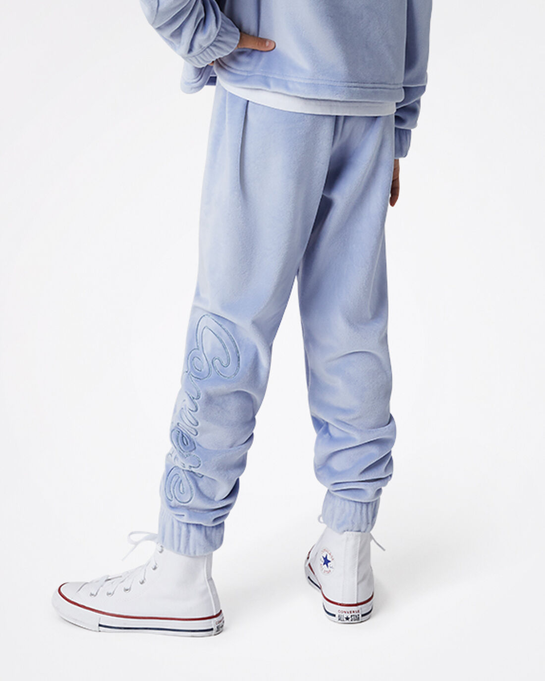 Converse Velour Jogger Byxor Tjej Blå | Sverige-97106