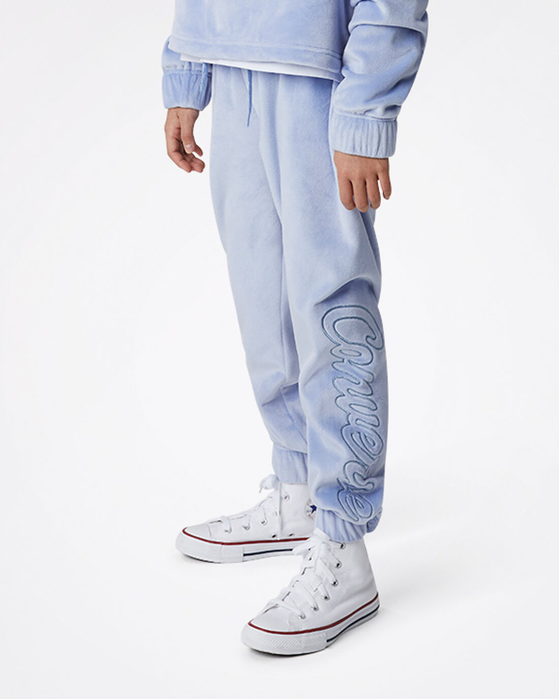 Converse Velour Jogger Byxor Tjej Blå | Sverige-97106