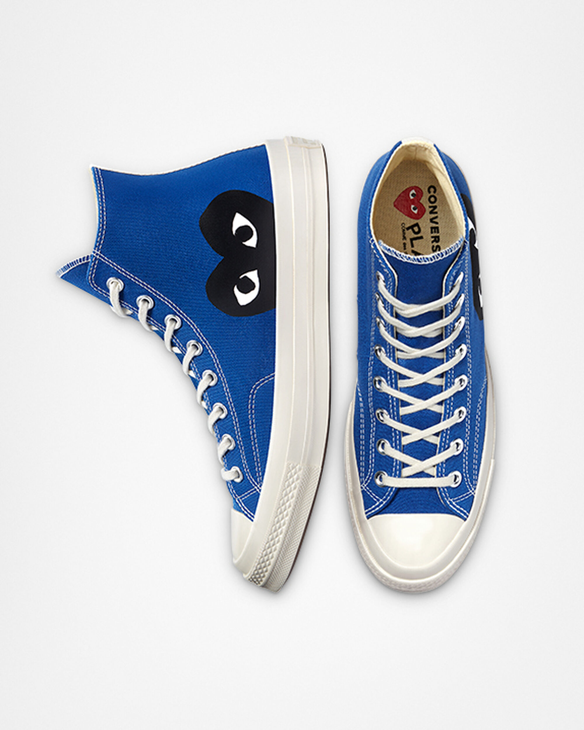 Converse x Comme des Garçons PLAY Chuck 70 Höga Sneakers Herr Blå/Svarta | Sverige-05749