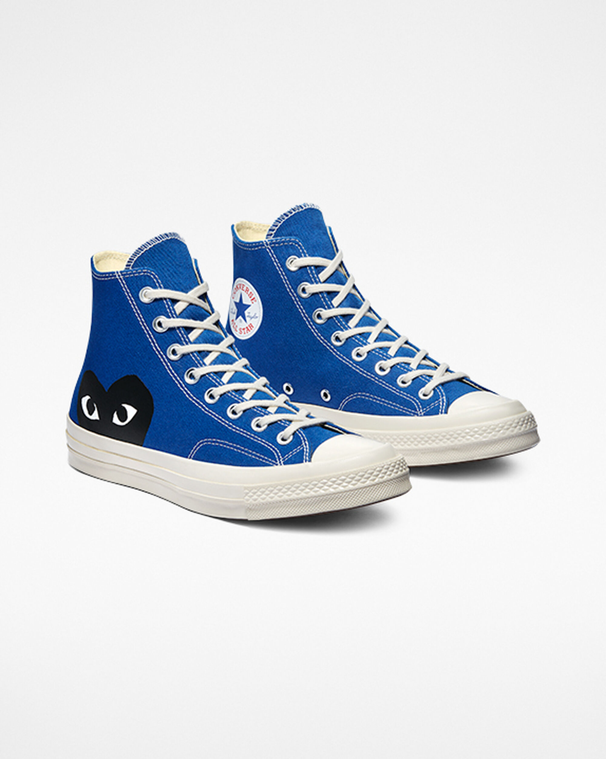 Converse x Comme des Garçons PLAY Chuck 70 Höga Sneakers Herr Blå/Svarta | Sverige-05749