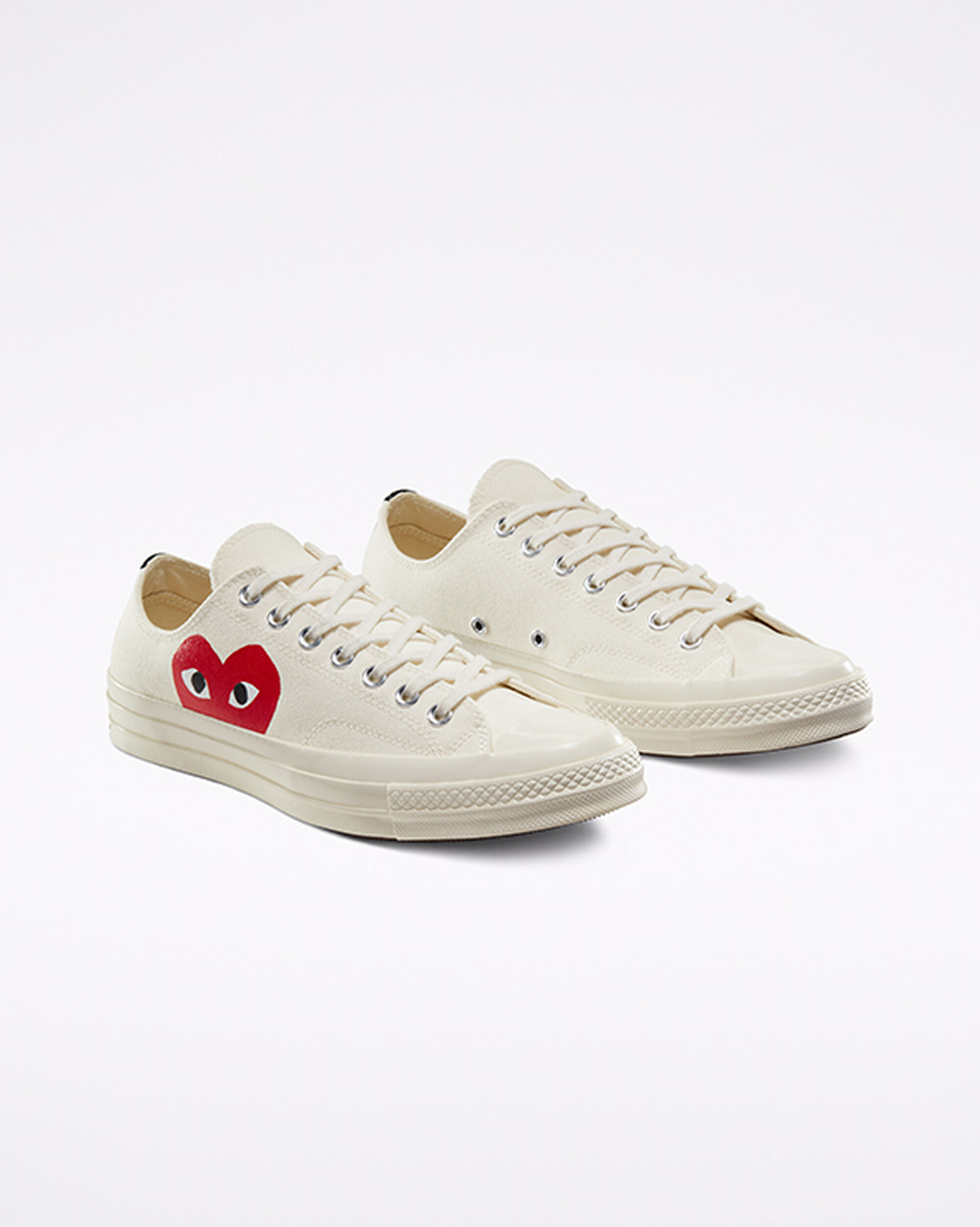 Converse x Comme des Garçons PLAY Chuck 70 Sneakers Herr Vita/Röda | Sverige-06485