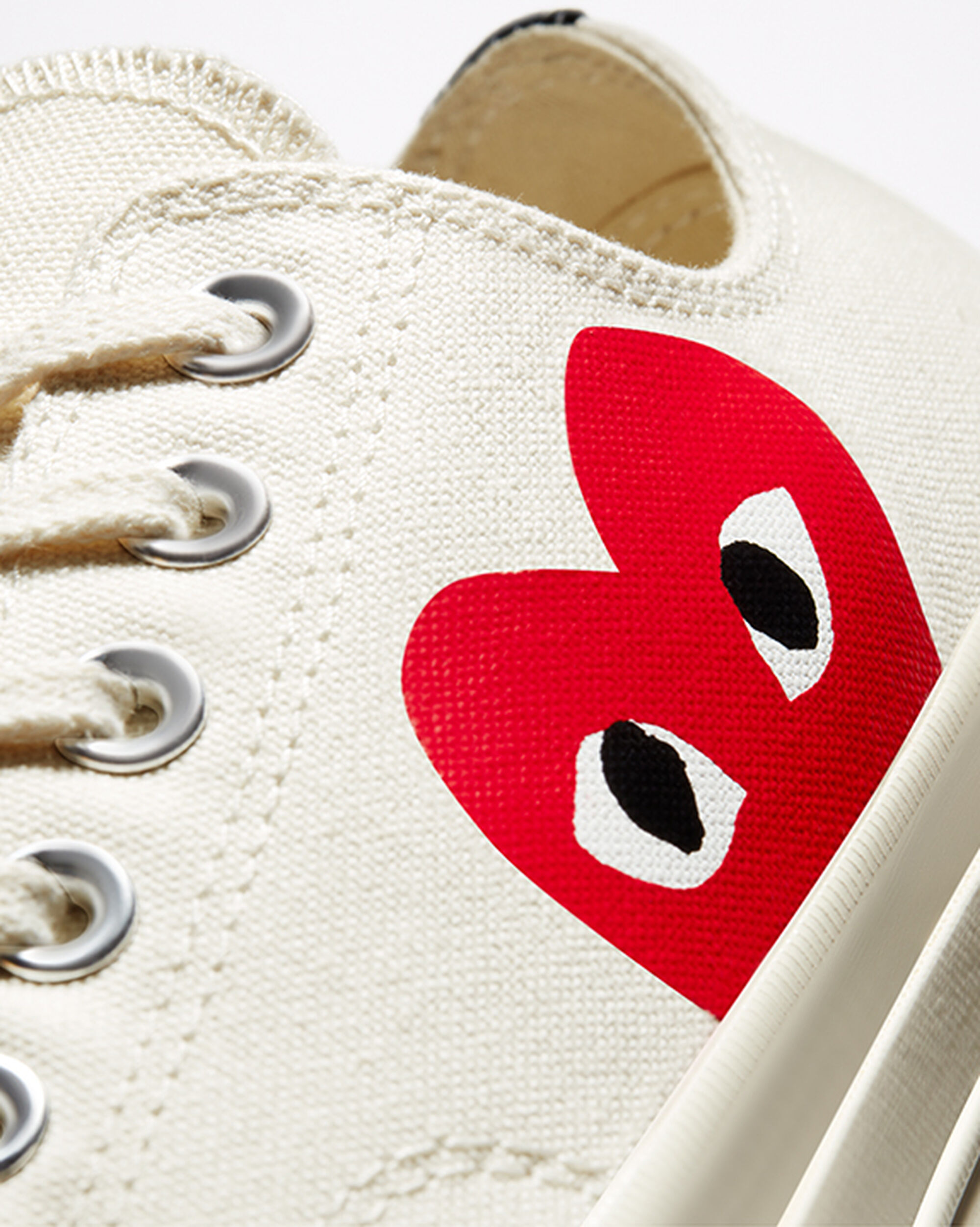 Converse x Comme des Garçons PLAY Chuck 70 Sneakers Herr Vita/Röda | Sverige-06485