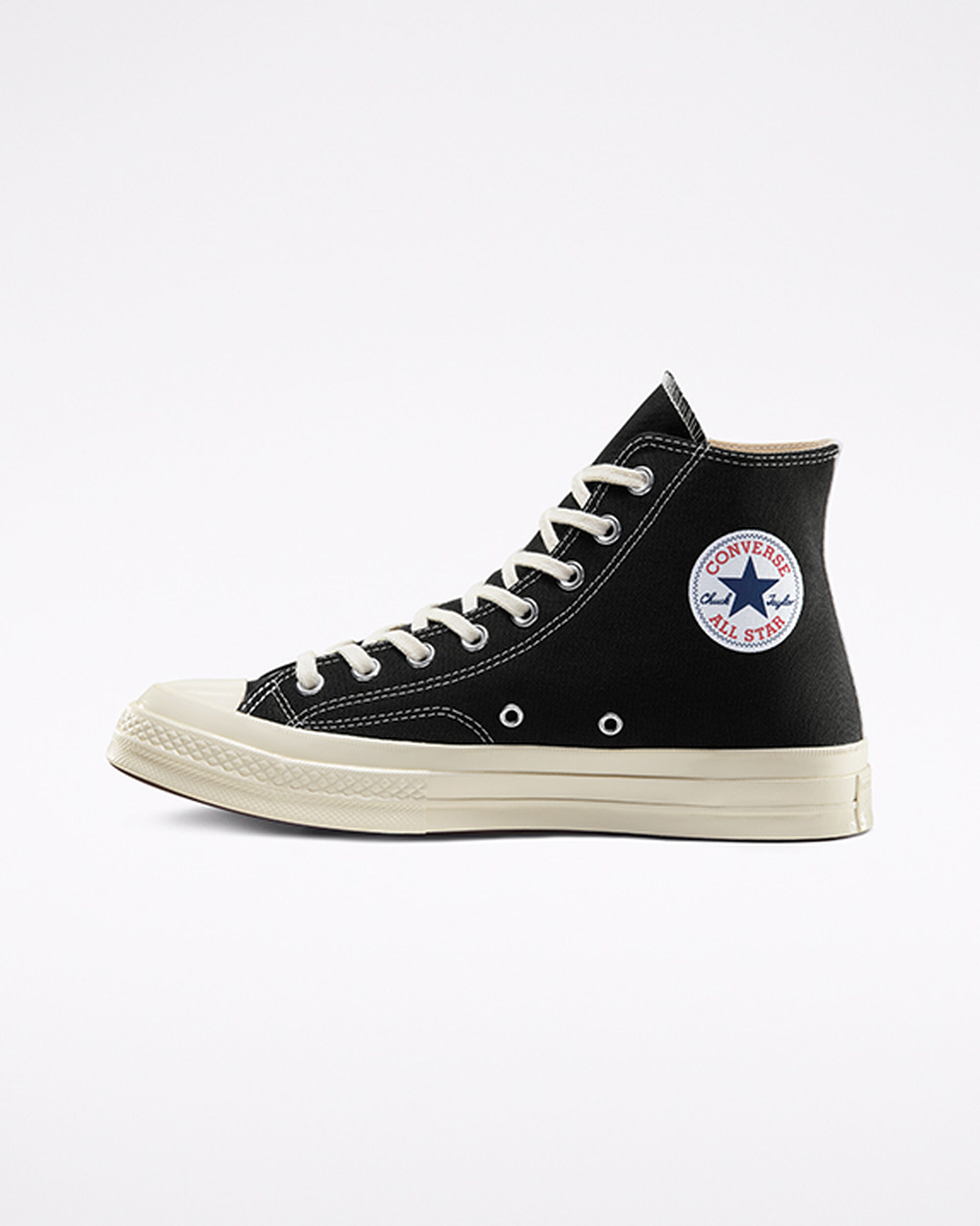 Converse x Comme des Garçons PLAY Chuck 70 Höga Sneakers Dam Svarta/Vita/Röda | Sverige-15746