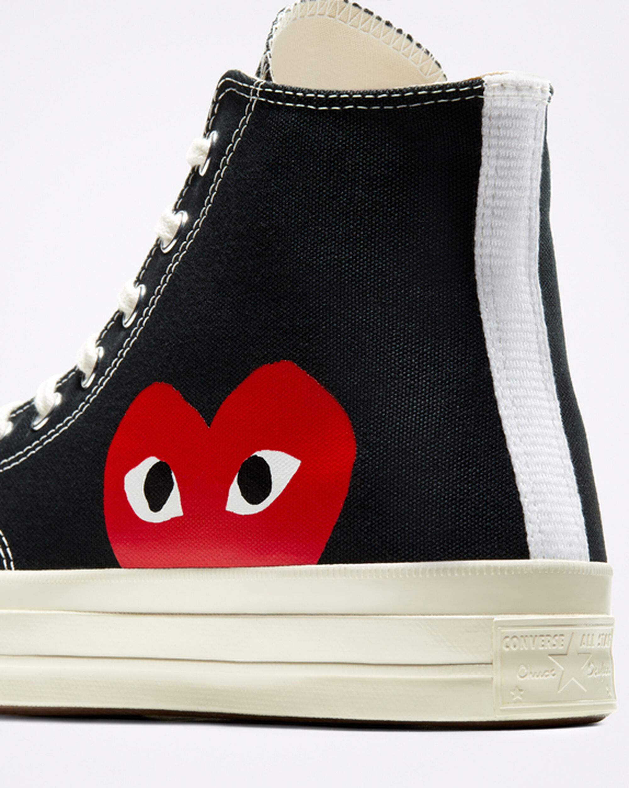 Converse x Comme des Garçons PLAY Chuck 70 Höga Sneakers Dam Svarta/Vita/Röda | Sverige-15746