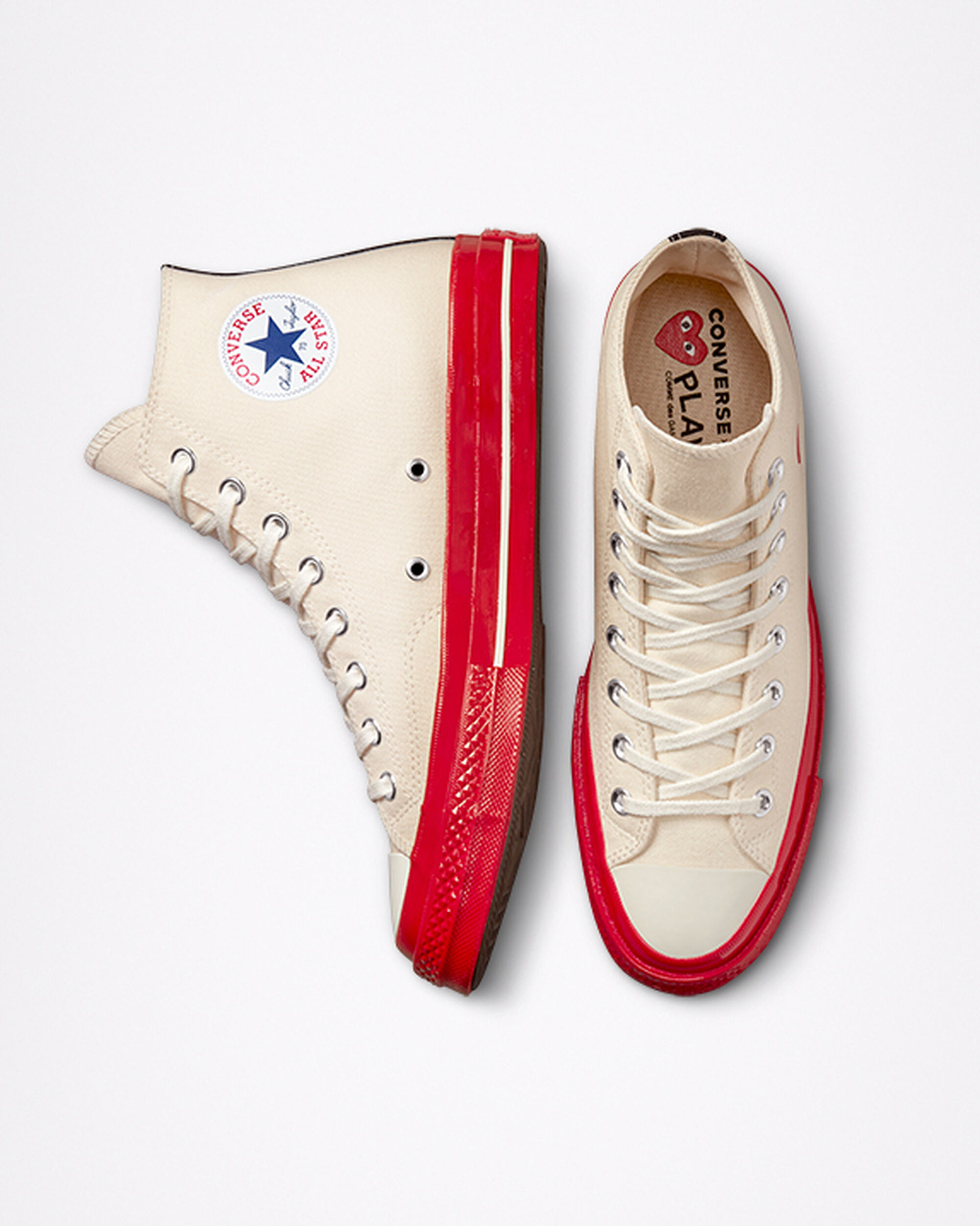 Converse x Comme des Garçons PLAY Chuck 70 Höga Sneakers Dam Röda | Sverige-16038