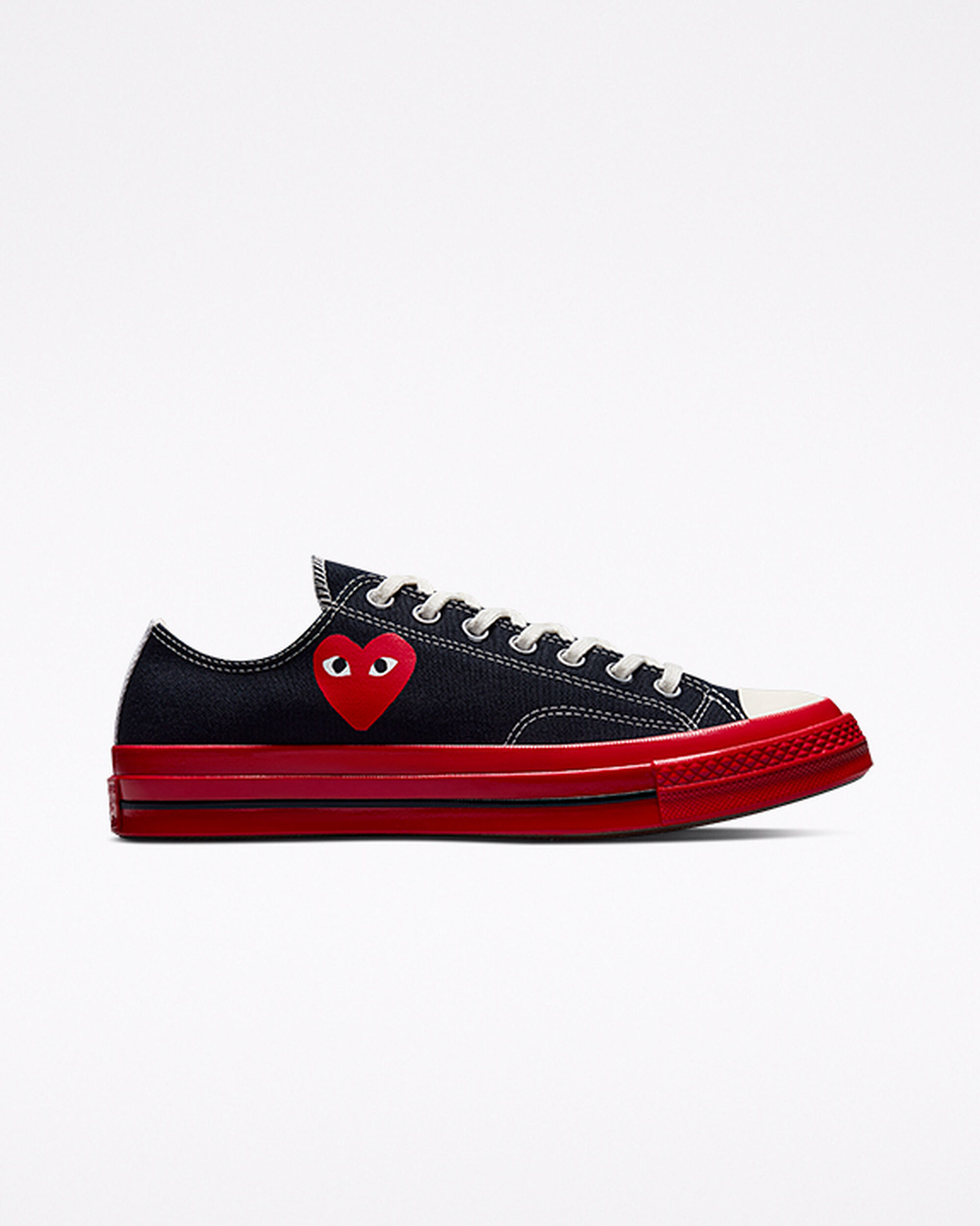 Converse x Comme des Garçons PLAY Chuck 70 Sneakers Dam Svarta/Röda | Sverige-27601