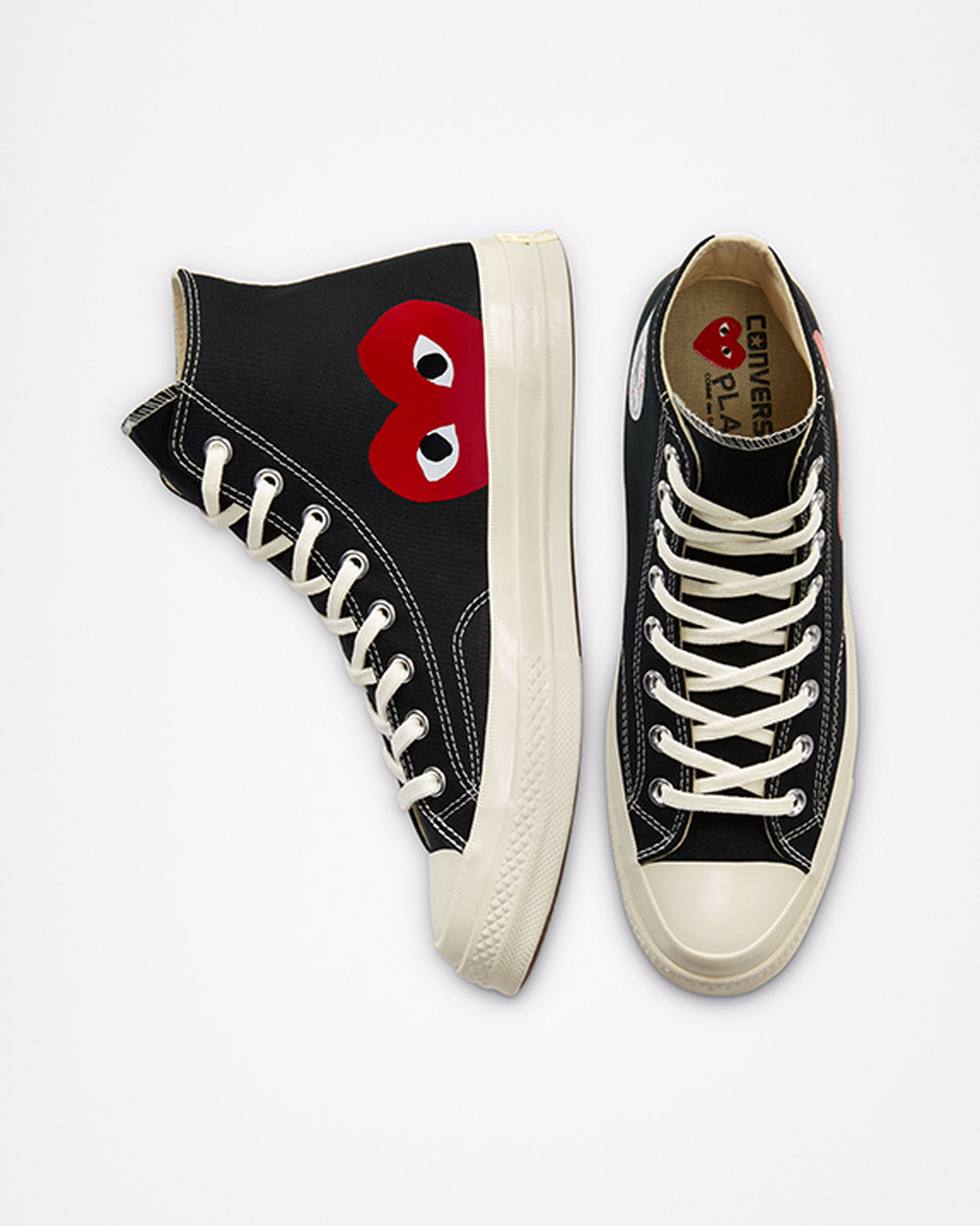 Converse x Comme des Garçons PLAY Chuck 70 Höga Sneakers Herr Svarta/Vita/Röda | Sverige-39751