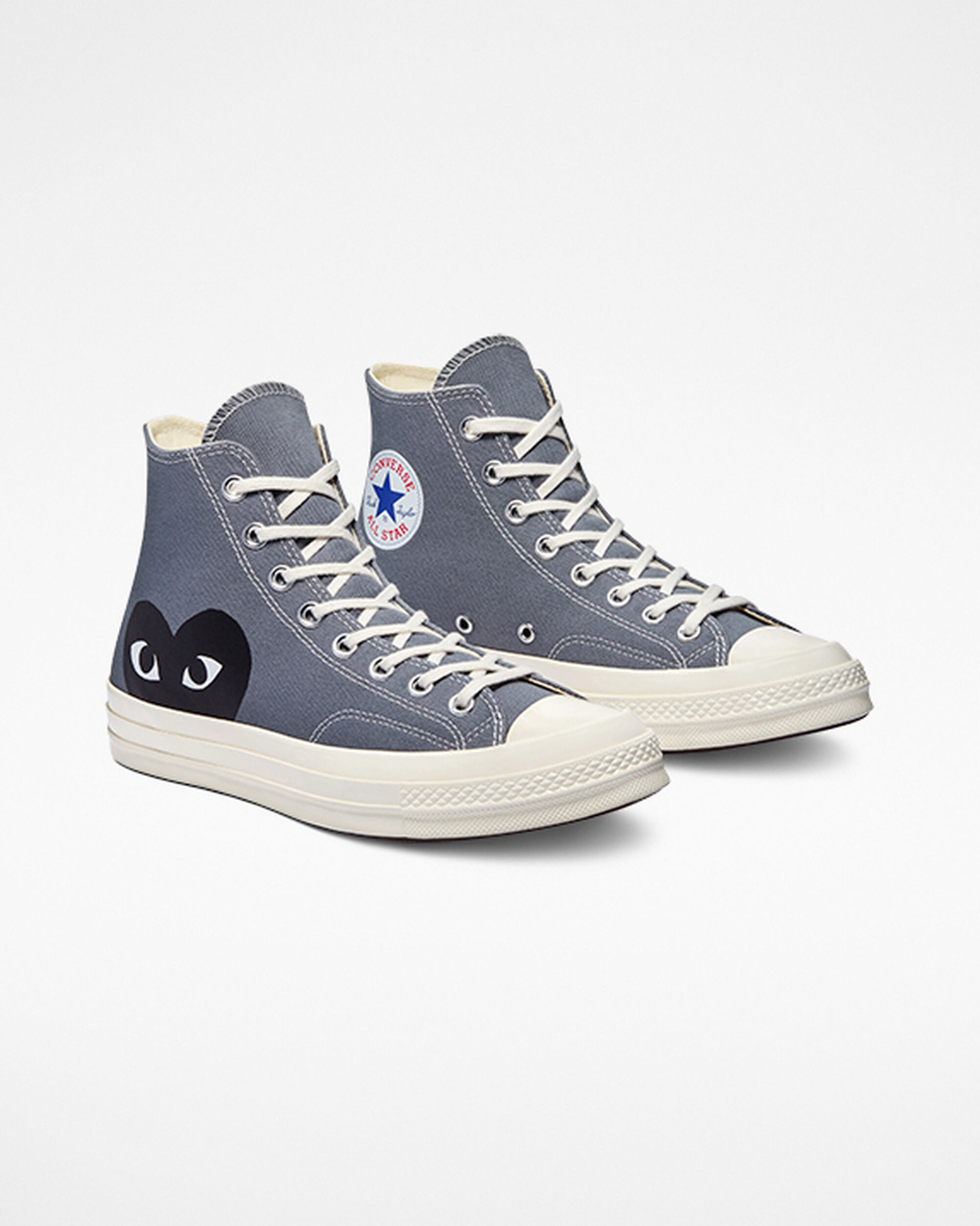 Converse x Comme des Garçons PLAY Chuck 70 Höga Sneakers Dam Grå/Svarta | Sverige-81527