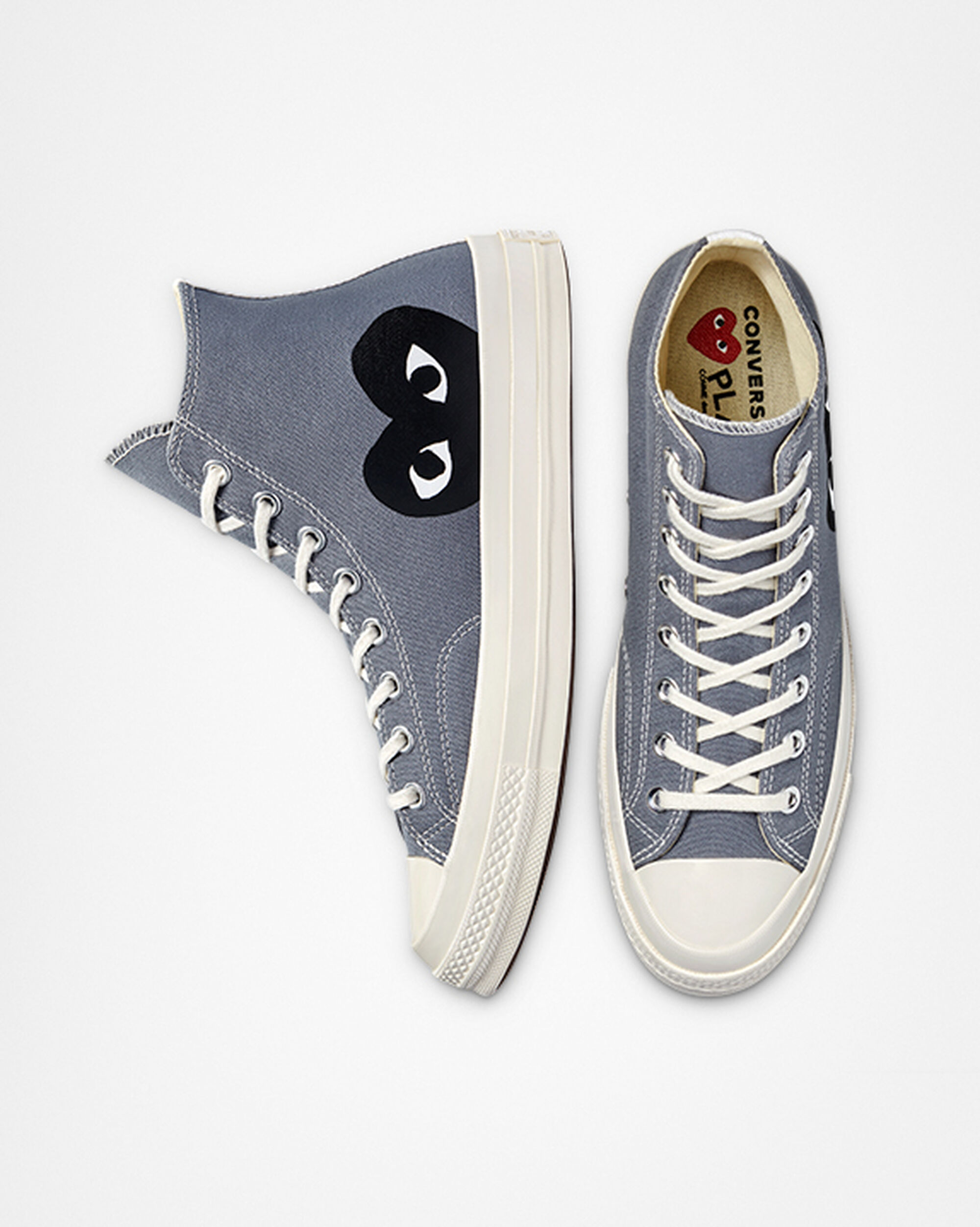 Converse x Comme des Garçons PLAY Chuck 70 Höga Sneakers Herr Grå/Svarta | Sverige-87306