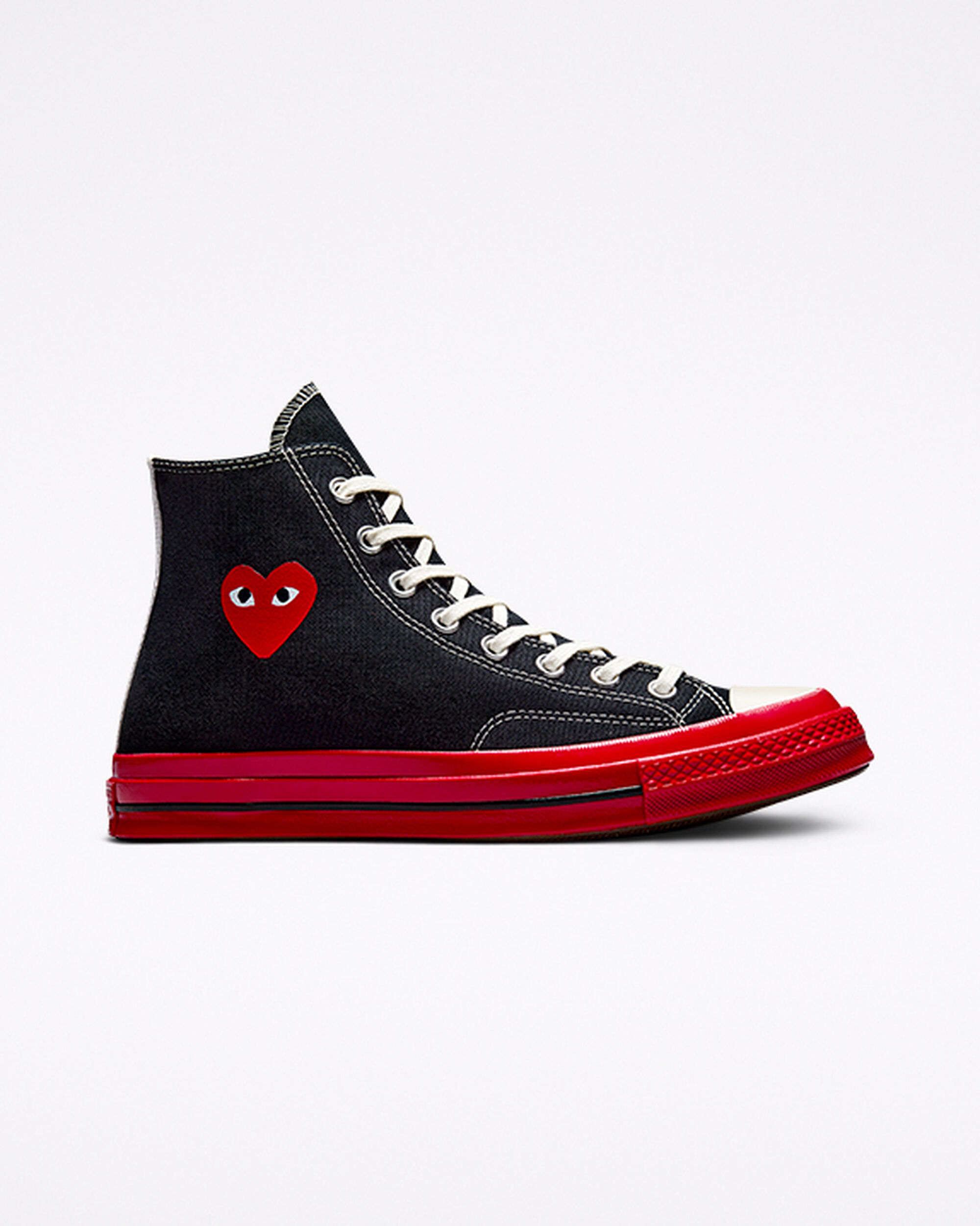 Converse x Comme des Garçons PLAY Chuck 70 Höga Sneakers Herr Svarta/Röda | Sverige-96857