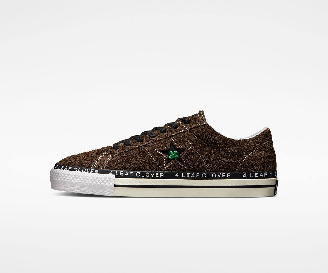 Converse x Patta Four-Leaf Clover One Star Pro Sneakers Dam Olivgröna/Vita | Sverige-67934