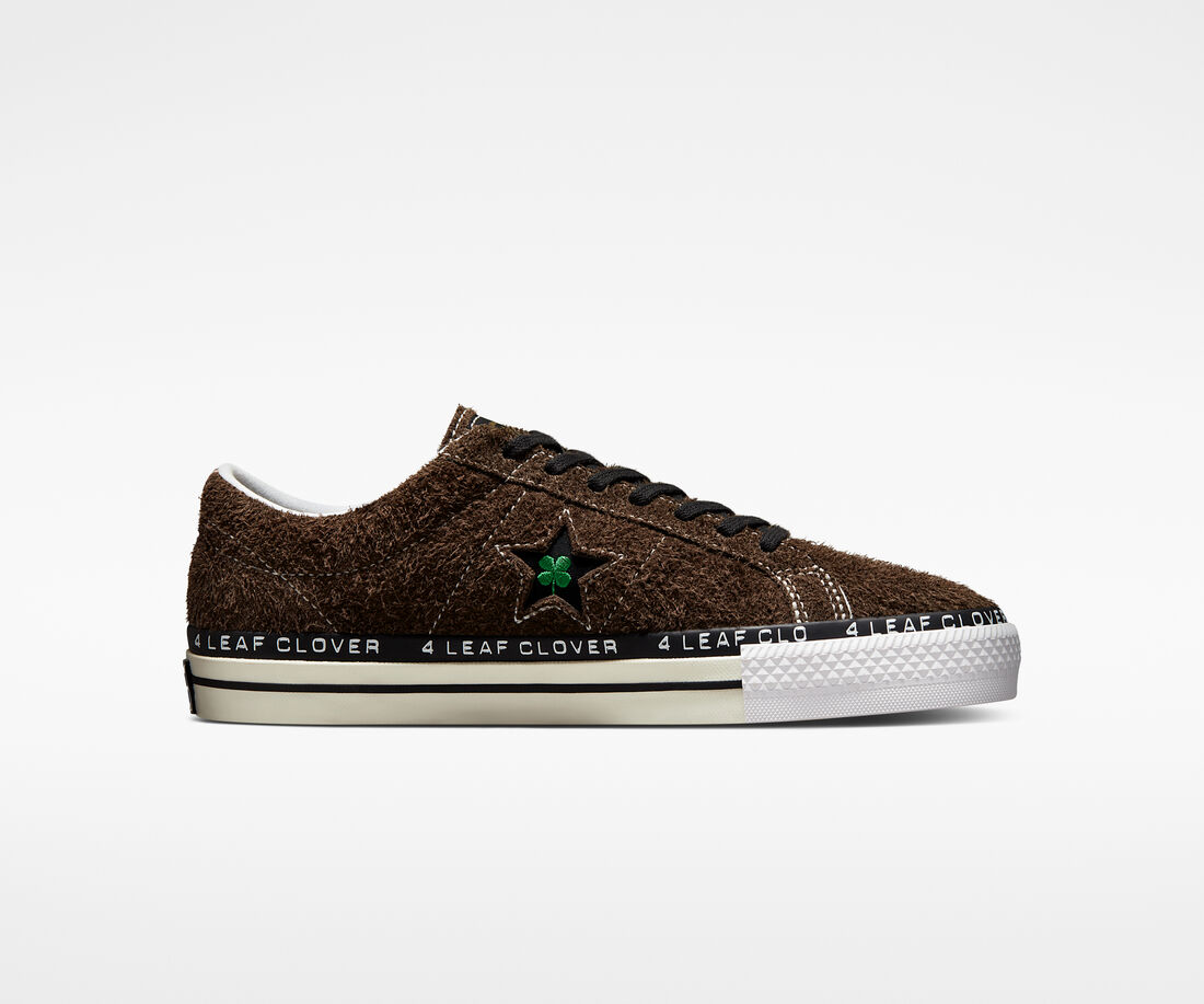 Converse x Patta Four-Leaf Clover One Star Pro Sneakers Dam Olivgröna/Vita | Sverige-67934